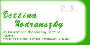 bettina modranszky business card